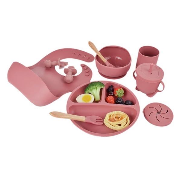 Silicon Baby Feeding Set [9 Piece Per Set]